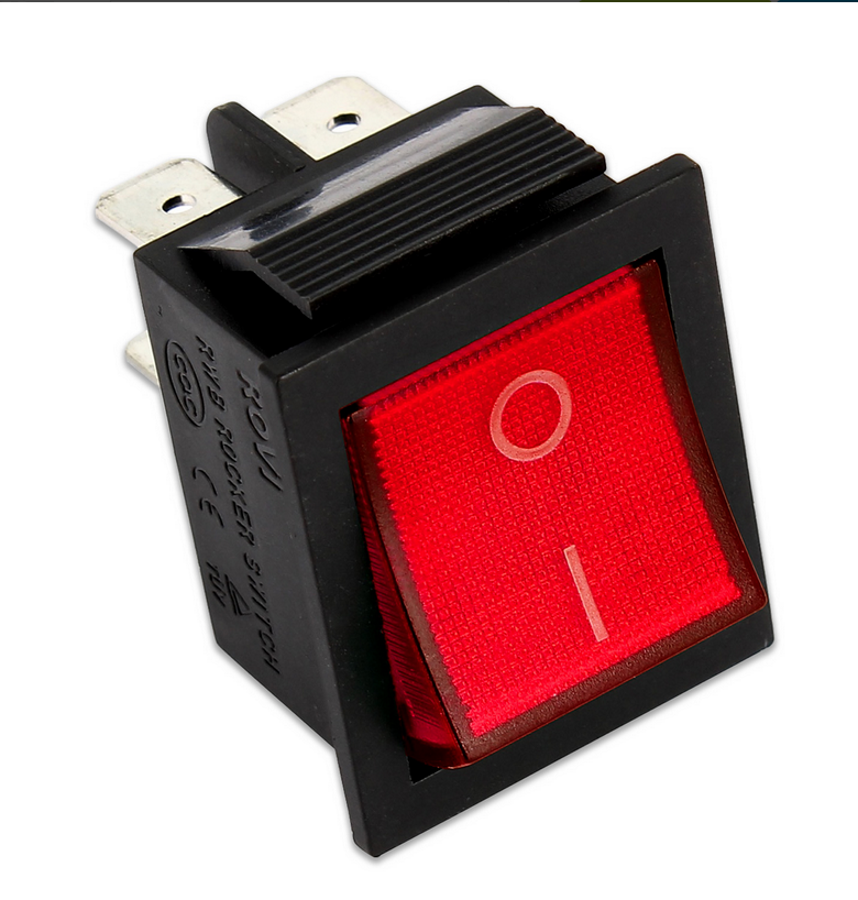 Interruttore Bipolare Luminoso Rosso 16a Wf0