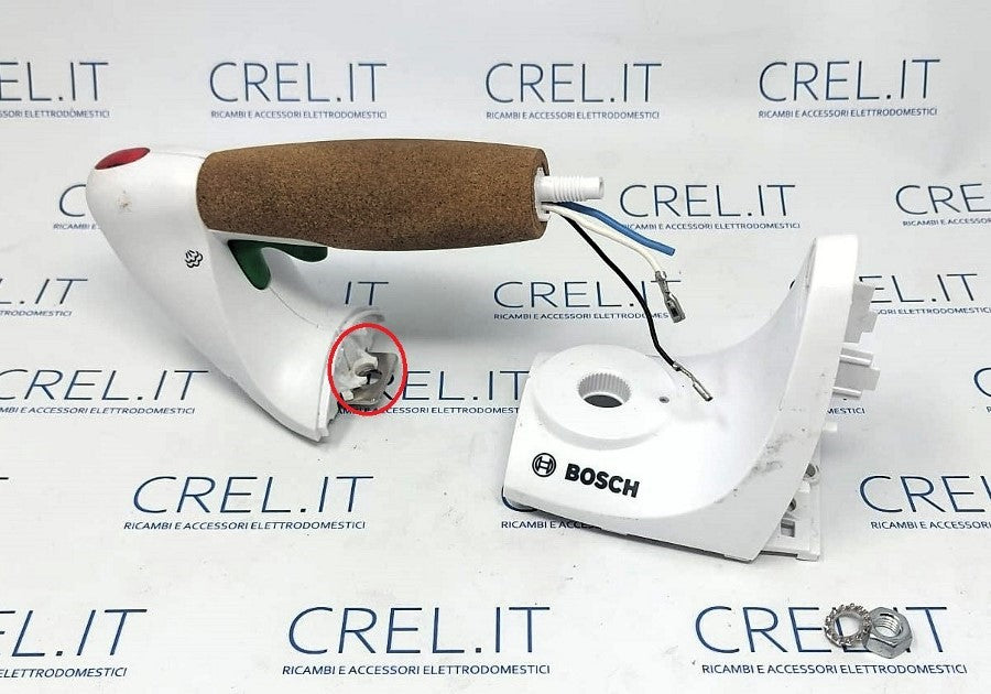 Manico Bianco Ferro Stiratrice Imetec Bosch 9222 No Stop Vapor Usato