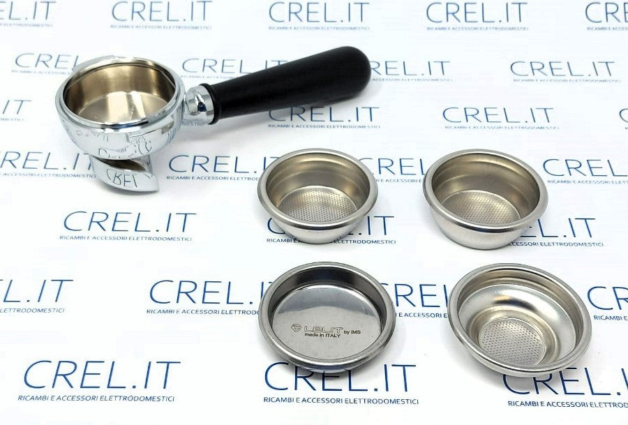 Portafiltro 2 Vie Lelit58 Con Manico In Legno Di Noce Nero E Beccuccio Coffee Slide Lelit Pla582b Spedizione Gratuita