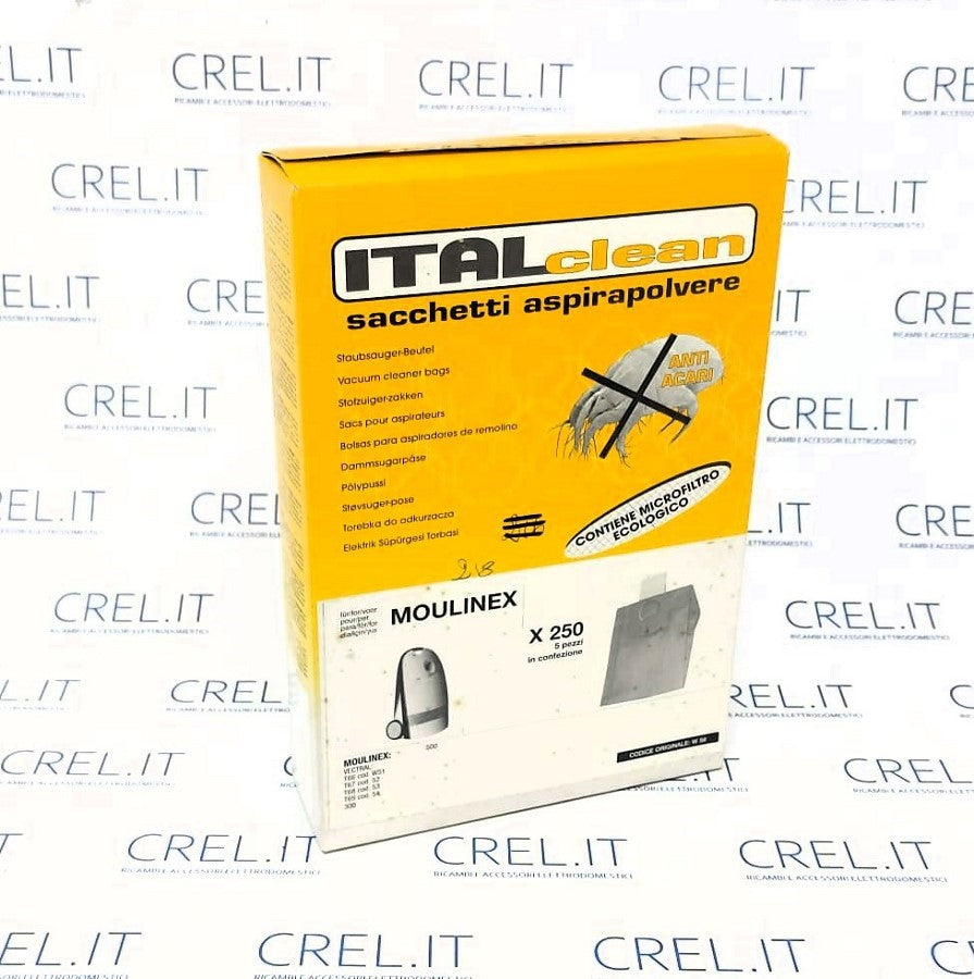 5 Sacchi Carta Per Aspiratore Moulinex Vectral