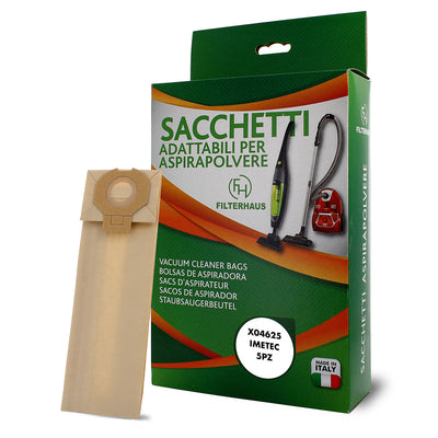 5 Sacchetti Polvere Compatibili Aspirapolvere Imetec Piuma