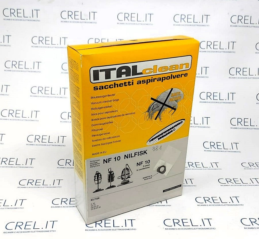 5 Sacchi In Carta Per Aspiratore Nilfisk Gm80-90
