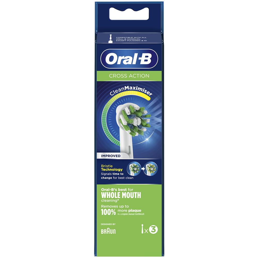 3 Testine Di Ricambio Braun Oral B Eb50 Cross Action (setole verdi)