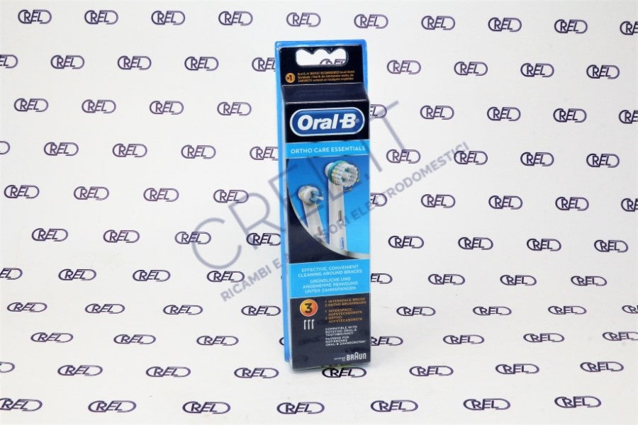 3 Testine Di Ricambio Braun Oral B Ortho Care Essentials