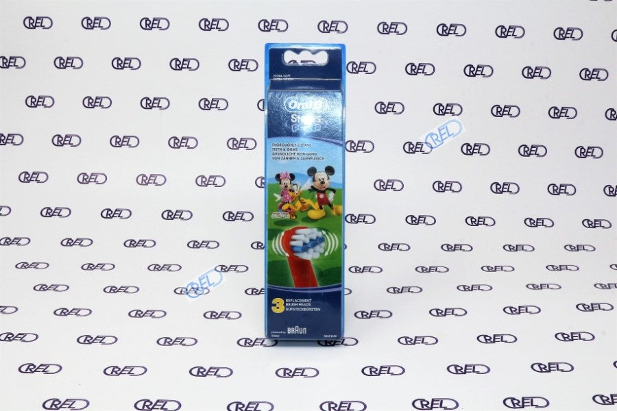 3 Testine Di Ricambio Braun Oral B Eb 10-3 Kids
