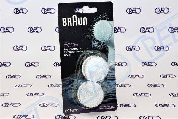 Ricambio 2 Spazzole Pulizia Viso Braun 89 Face