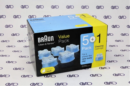 6 Cartucce Liquido Pulizia Rasoio Ccr5+1 Braun 81694576