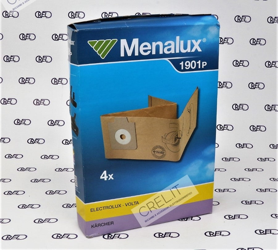 4 Sacchi Carta Aspirapolvere Menalux 1901p