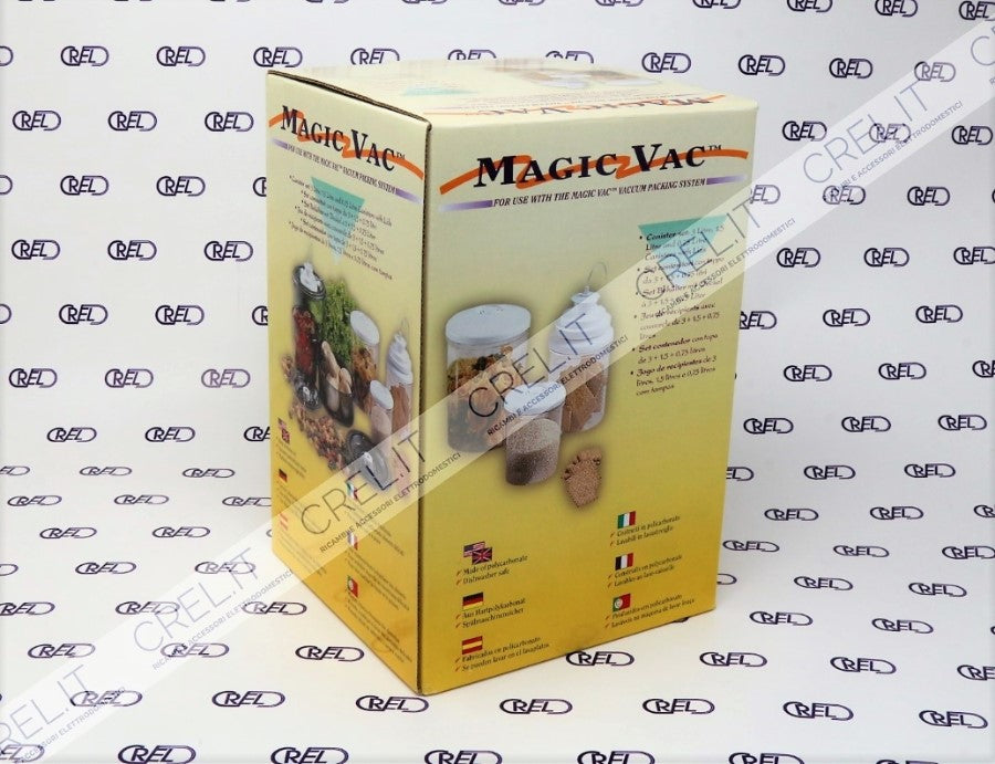 Set 3 Contenitori Con Tappo Sottovuoto Magic Vac Compact