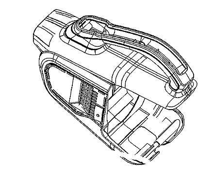 Carcassa In Plastica Aspiratore Portatile Black E Decker Bhhv320b