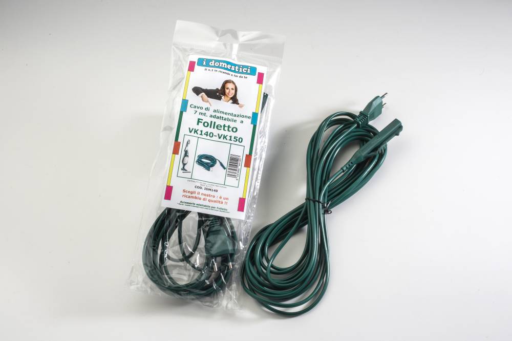 Cavo Alimentazione Verde Adattabile Folletto Vk140 Vk150 Idomestici