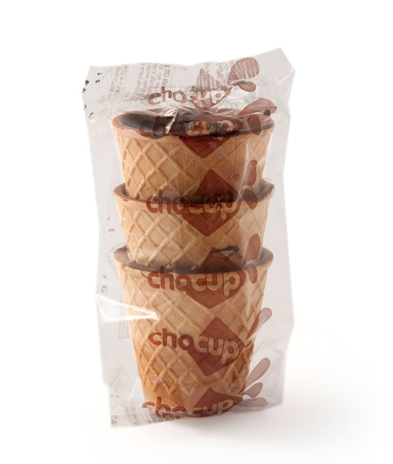 12 Bicchierini In Wafer E Cioccolata Fondente Chocup Medium 60 Ml