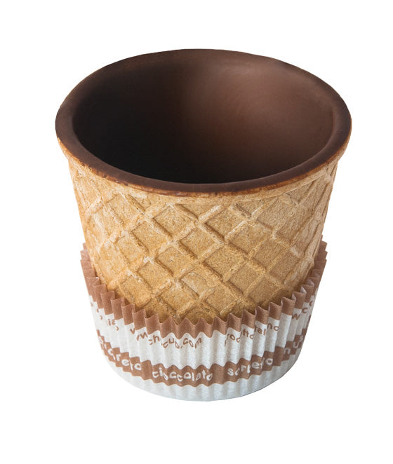 12 Bicchierini In Wafer E Cioccolata Fondente Chocup Medium 60 Ml