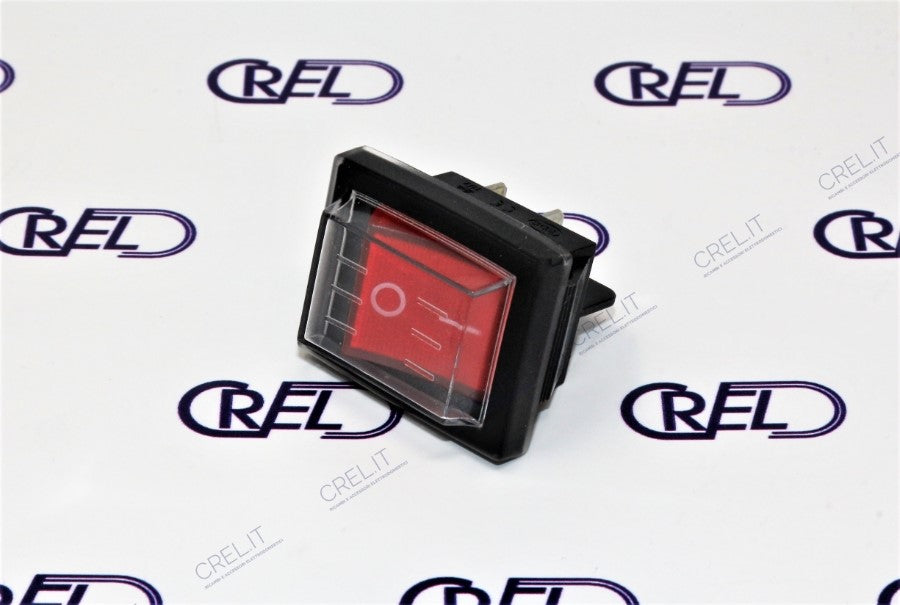 Interruttore Bipolare Luminoso Rosso Con Protezione