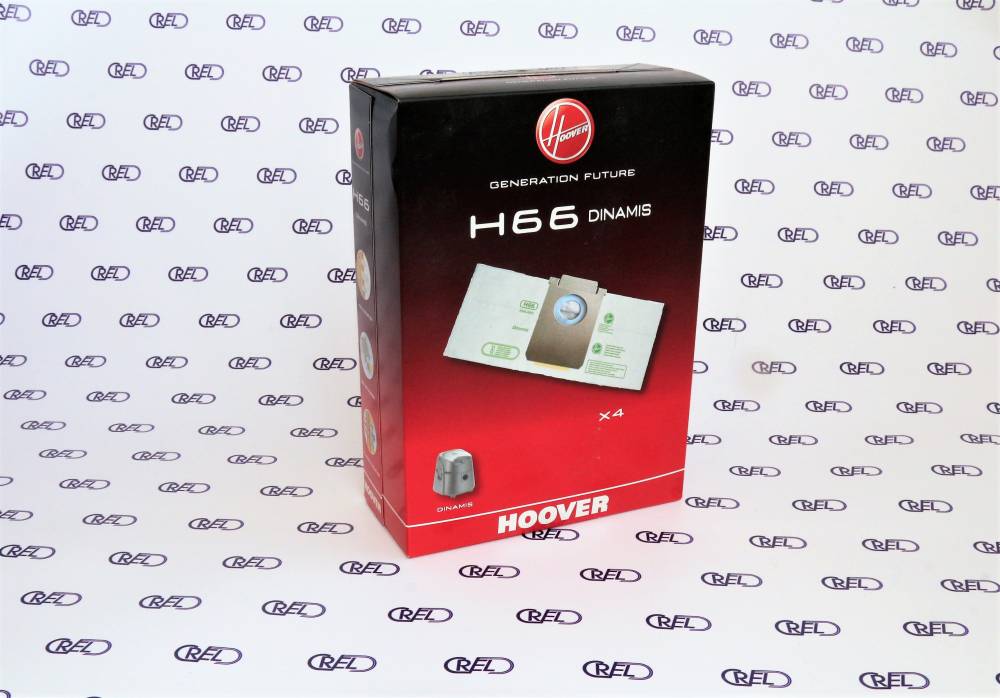 4 Sacchetti Polvere Hoover H66 Dinamis