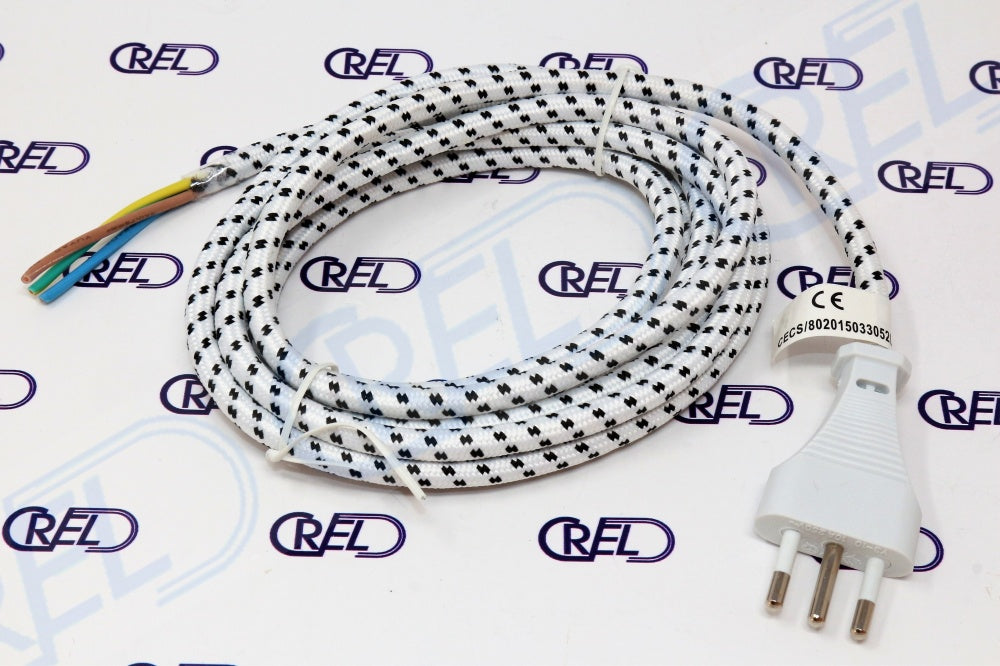 Cavo Telato Per Ferro Da Stiro Con Spina 2,80 Mt