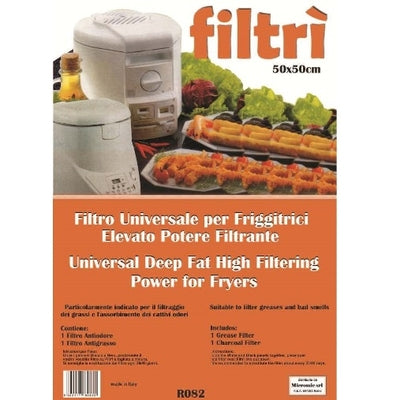 Kit Filtri Assorbiodori E Assorbigrasso Per Friggitrice Universali