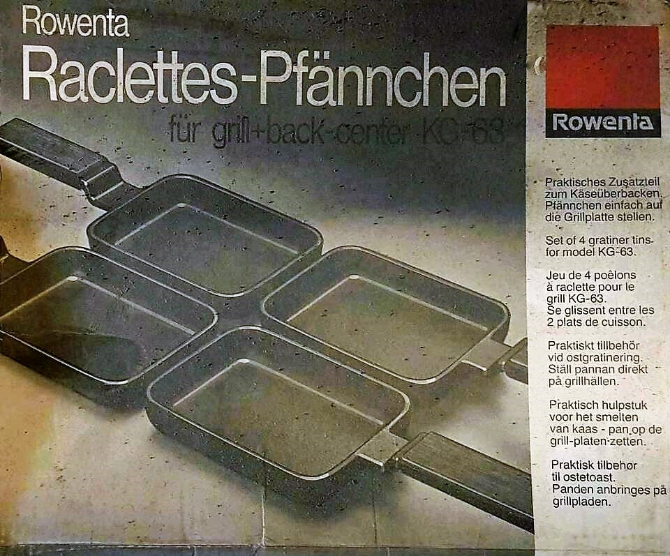 4 Piastre Per Raclette Bistecchiera Rowenta Kg63