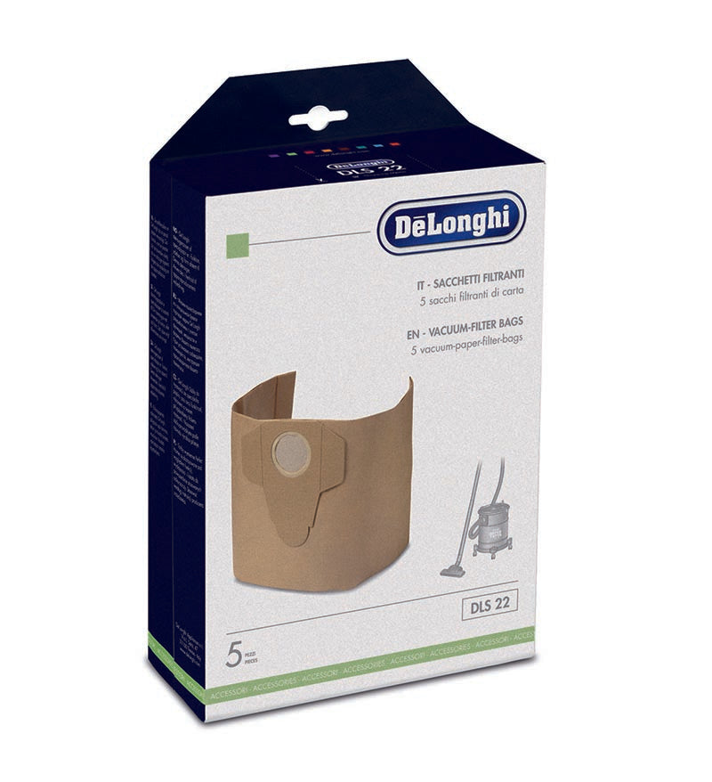 5 Sacchetti Filtranti Bidone De Longhi Dls22