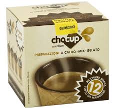 12 Bicchierini In Wafer E Cioccolata Fondente Chocup Medium 60 Ml