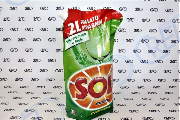 Sole Detersivo Piatti Liquido Ecoricarica 2l