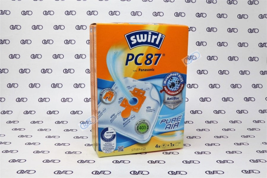 4 Sacchetti Microfibra Aspirapolvere Swirl Pc87