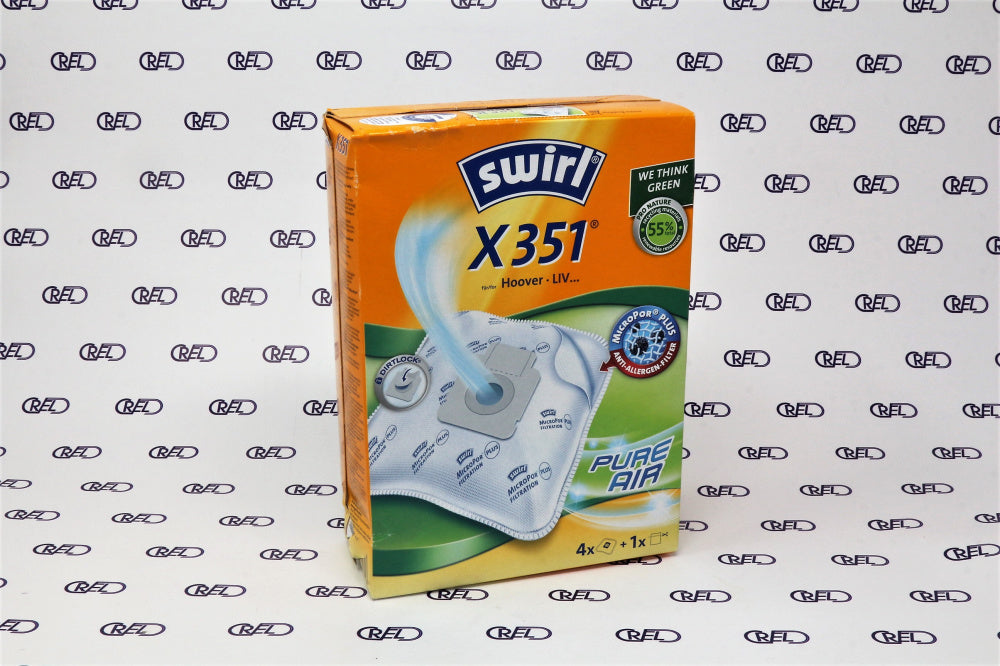 4 Sacchetti Microfibra + 1 Filtro Aspirapolvere Swirl X351