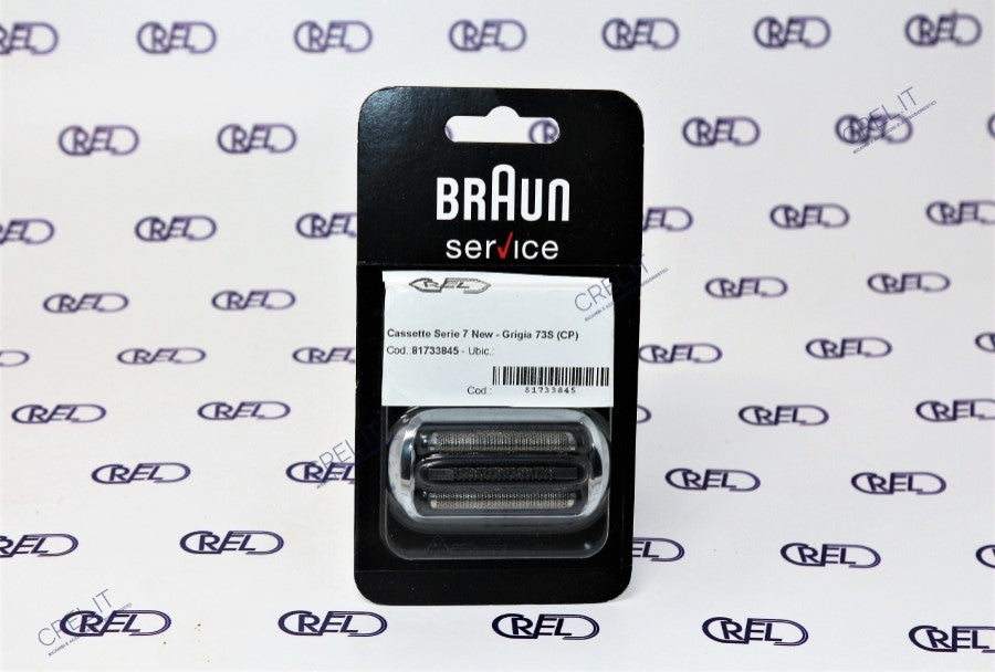 Assieme Testina Cornice Argentata Rasoio Braun Serie 7