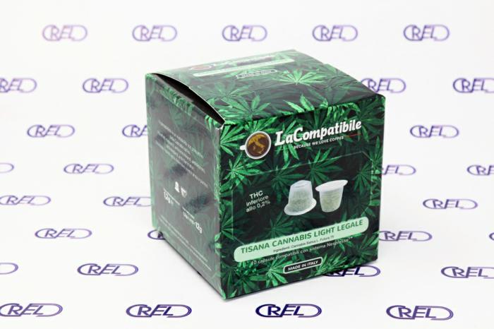10 Capsule Compatibili Nespresso Tisana Alla Cannabis Light Legale