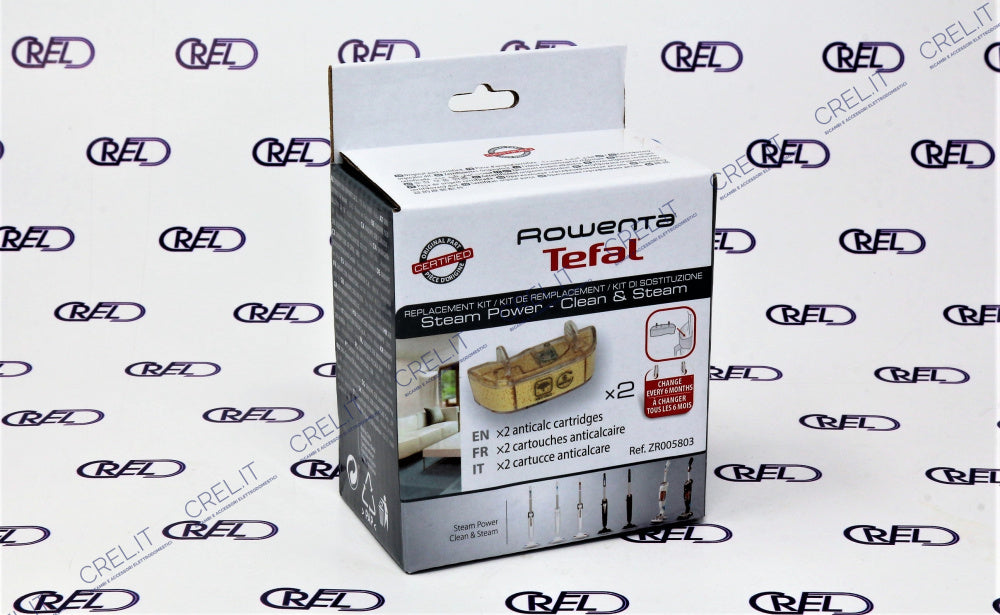 2 X Cartuccia Anticalcare Rowenta Clean E Steam, Steam Power