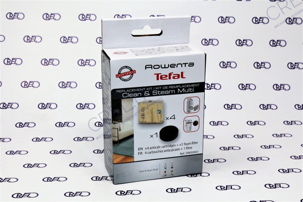 4 Cartucce + 1 Filtro Pulitore A Vapore Rowenta Clean E Steam Multi