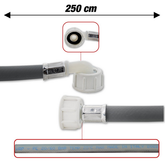 Tubo Carico Lavatrice Femmina Femmina 3/4 250cm