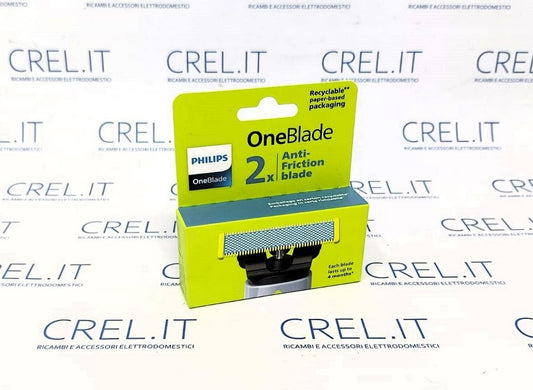 N.2 Lame Di Ricambio Rasoio Philips Oneblade