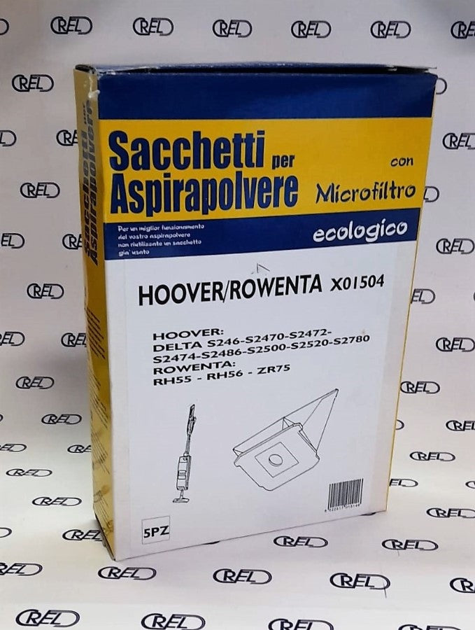 5 Sacchetti Polvere Per Rowenta / Hoover H55, Delta