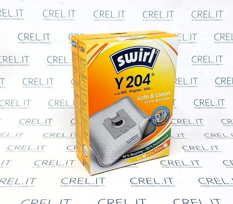 4 Sacchetti Microfibra Aspirapolvere Swirl Y204
