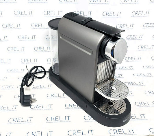 Macchina Da Caffè A Capsule Nespresso Krups Citiz Silver Xn700110 Rigenerata Spedizione Gratuita