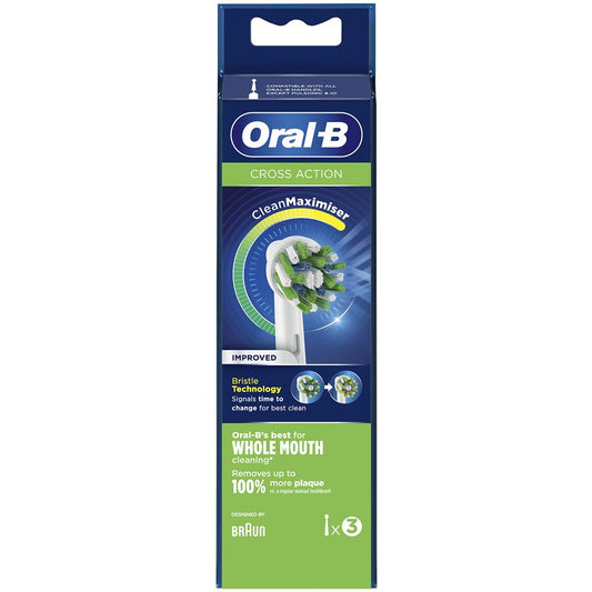 3 Testine Di Ricambio Braun Oral B Eb50 Cross Action (setole verdi)