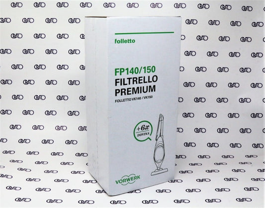 Confezione Originale Filtrello Premium Folletto Fp140/150 + 6 Dovina