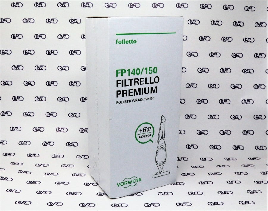 Confezione Originale Filtrello Premium Folletto Fp140/150 + 6 Dovina