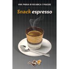 12 Bicchierini In Wafer E Cioccolata Fondente Chocup Medium 60 Ml