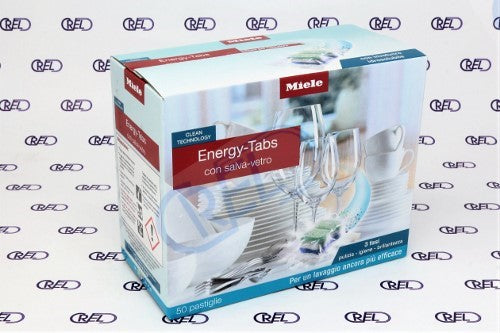 50 Energy Tabs Lavastoviglie Miele Con Salva Vetro