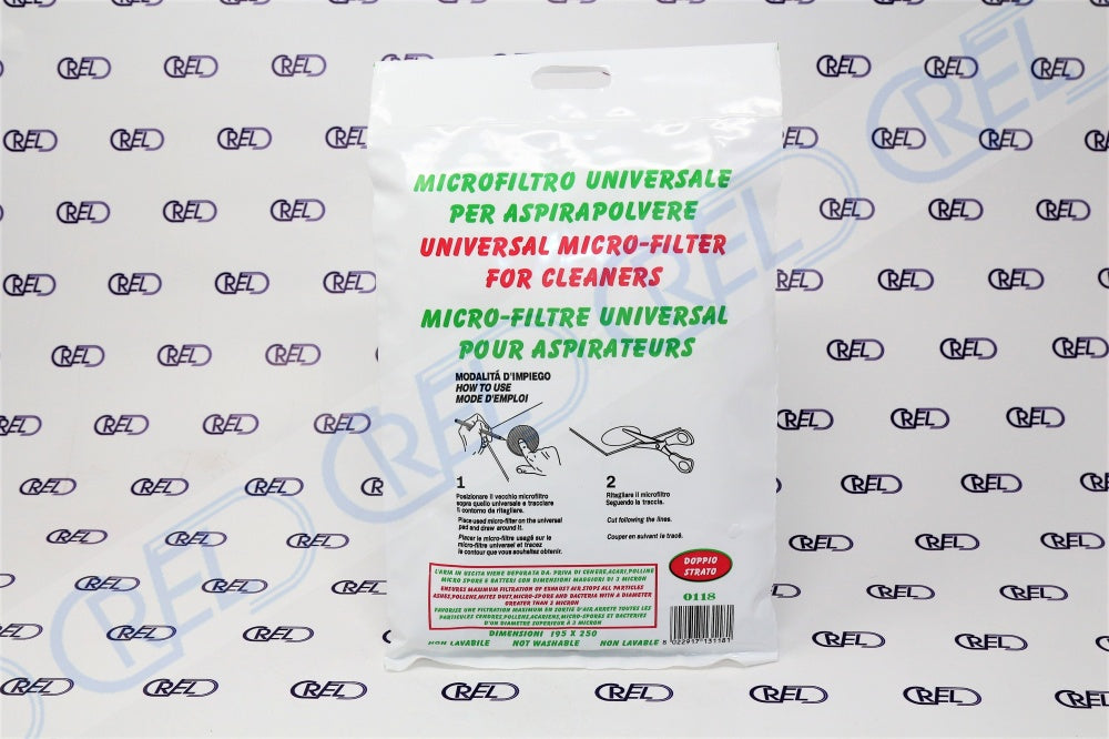 Filtro Aria Universale Per Aspirapolvere 195x250mm