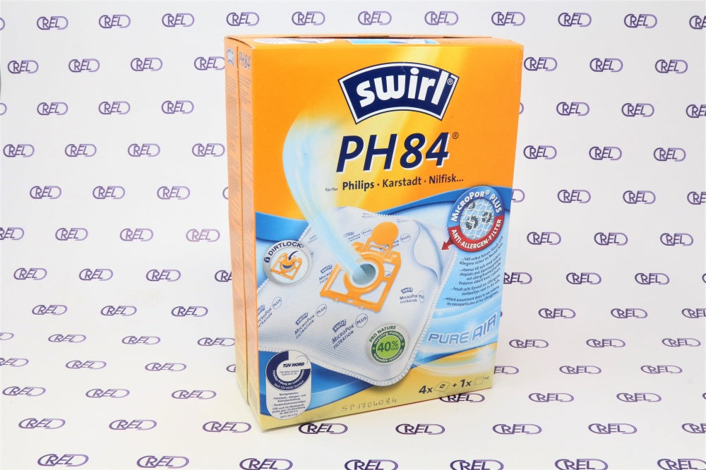 4 Sacchetti Microfibra Aspirapolvere Swirl Per Philips Ph84