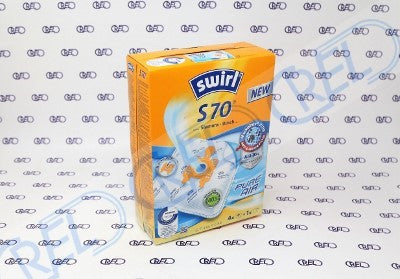Confezione 4 Sacchi Stoffa + 1 Filtro Compatibili Siemens Bosch S70 Swirl