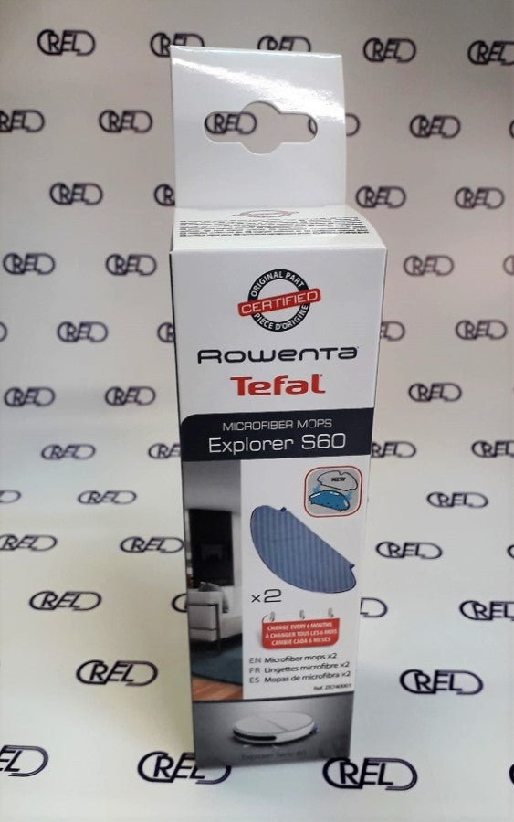2 Salviette In Microfibra Robot Aspiratore Rowenta Explorer 60