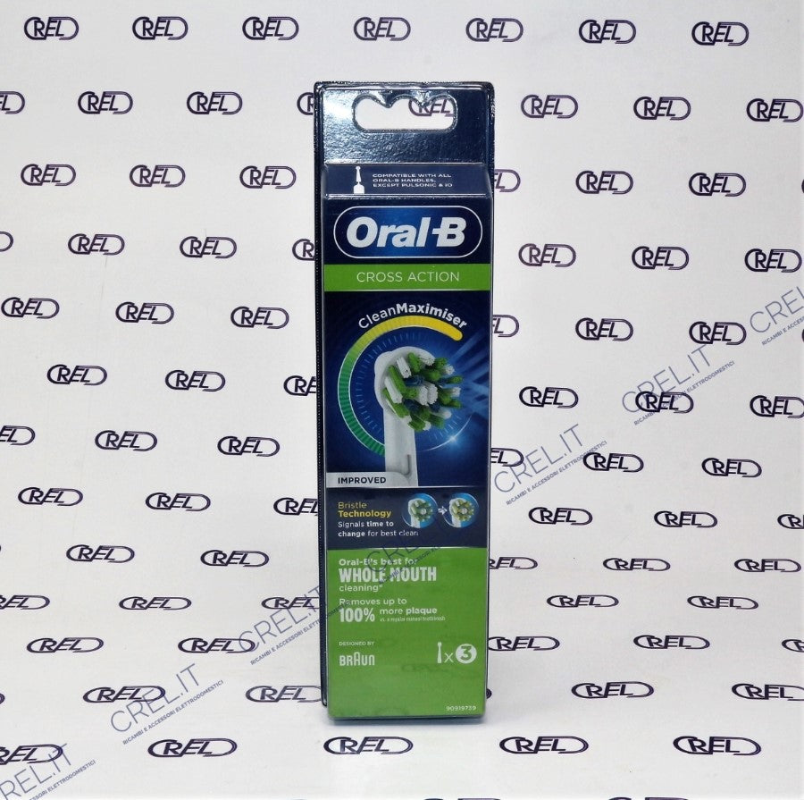 3 Testine Di Ricambio Braun Oral B Eb50 Cross Action (setole verdi)